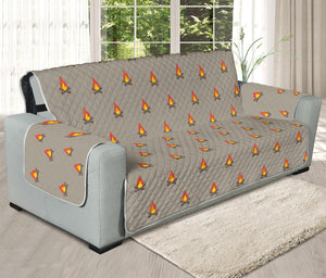 Camping Fire Pattern Print Oversized Sofa Protector