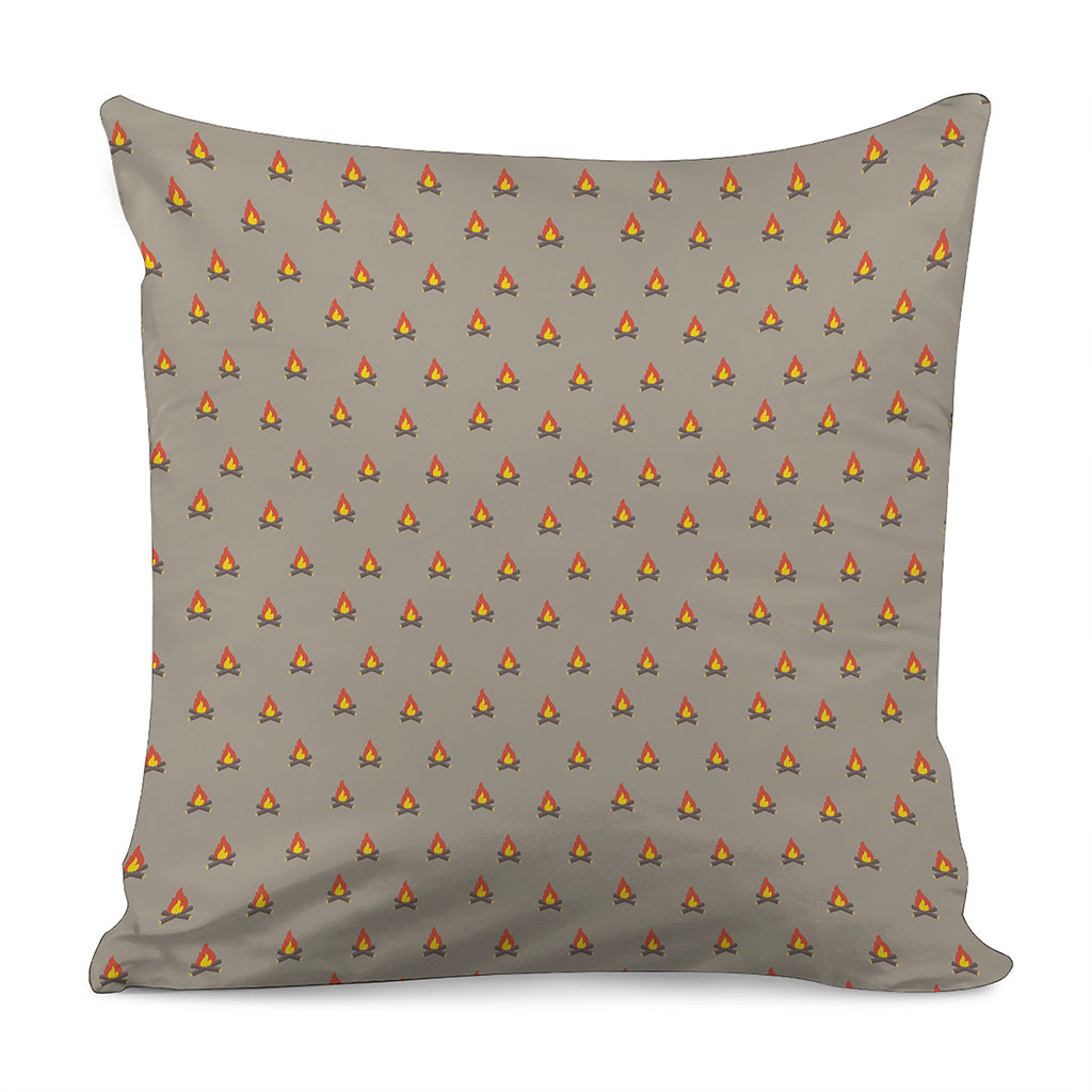 Camping Fire Pattern Print Pillow Cover