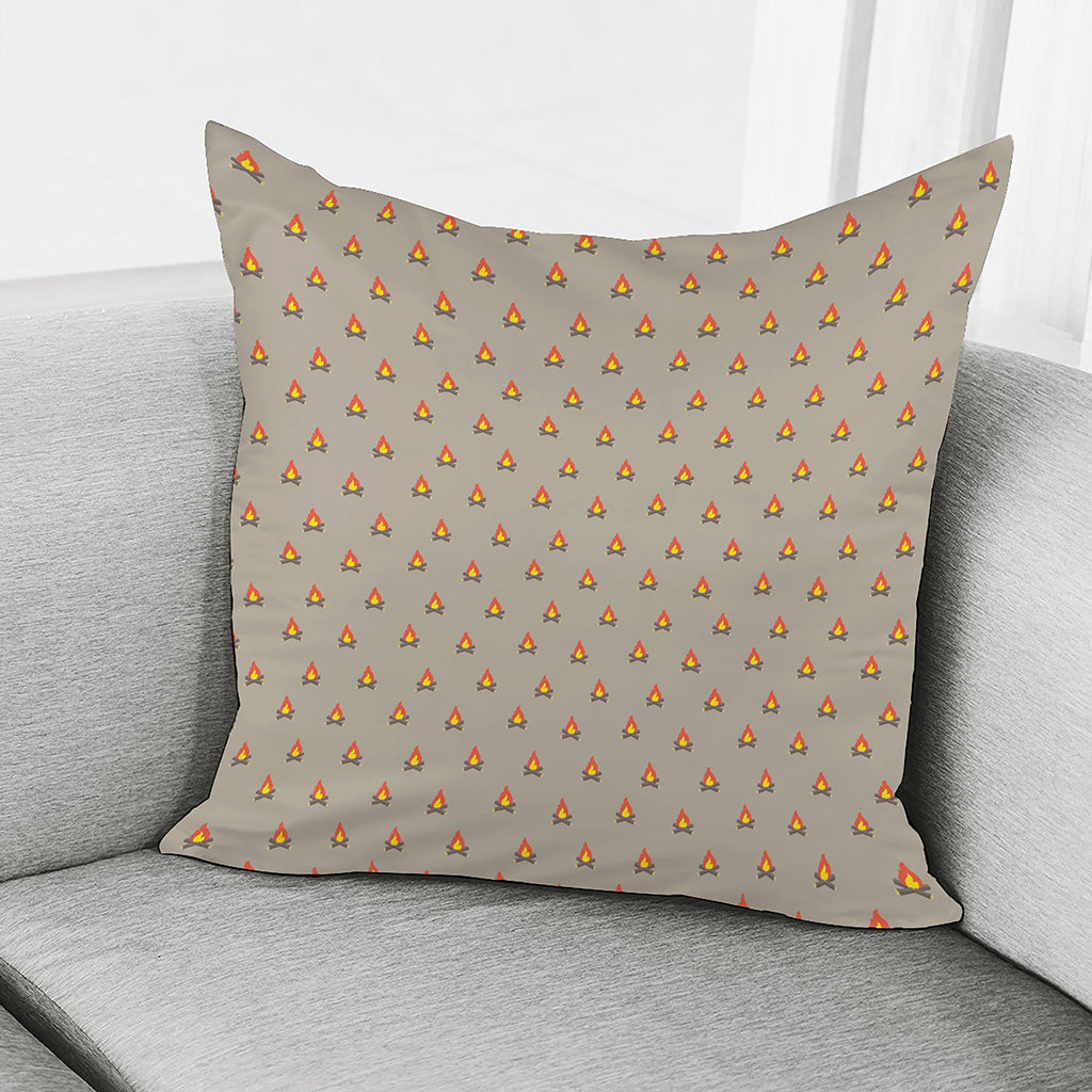 Camping Fire Pattern Print Pillow Cover