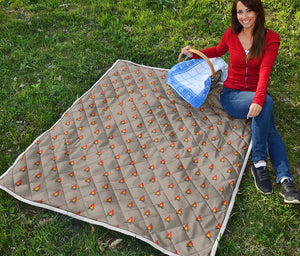 Camping Fire Pattern Print Quilt