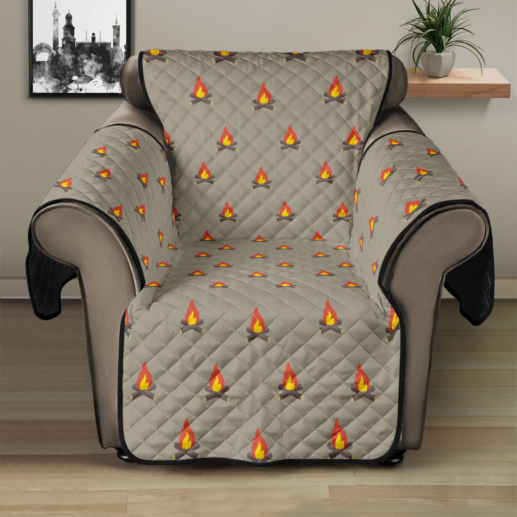 Camping Fire Pattern Print Recliner Protector