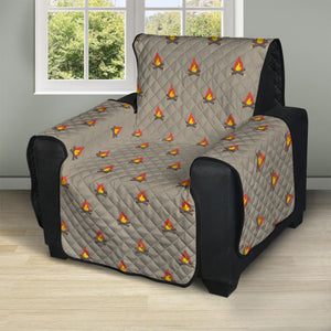 Camping Fire Pattern Print Recliner Protector