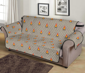 Camping Fire Pattern Print Sofa Protector