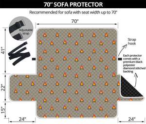 Camping Fire Pattern Print Sofa Protector