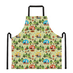 Camping Picnic Pattern Print Apron