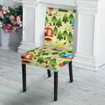 Camping Picnic Pattern Print Dining Chair Slipcover