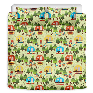 Camping Picnic Pattern Print Duvet Cover Bedding Set