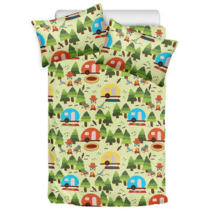 Camping Picnic Pattern Print Duvet Cover Bedding Set