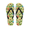 Camping Picnic Pattern Print Flip Flops