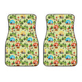 Camping Picnic Pattern Print Front Car Floor Mats