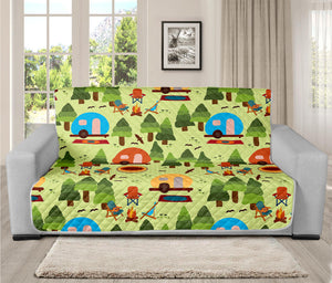 Camping Picnic Pattern Print Futon Protector