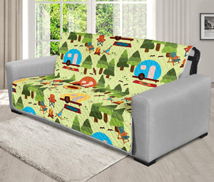 Camping Picnic Pattern Print Futon Protector