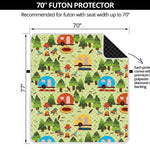 Camping Picnic Pattern Print Futon Protector