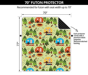 Camping Picnic Pattern Print Futon Protector