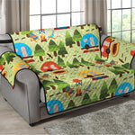 Camping Picnic Pattern Print Loveseat Protector