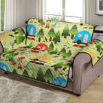 Camping Picnic Pattern Print Loveseat Protector