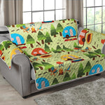 Camping Picnic Pattern Print Loveseat Protector