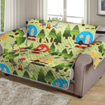 Camping Picnic Pattern Print Loveseat Protector