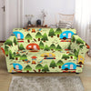 Camping Picnic Pattern Print Loveseat Slipcover