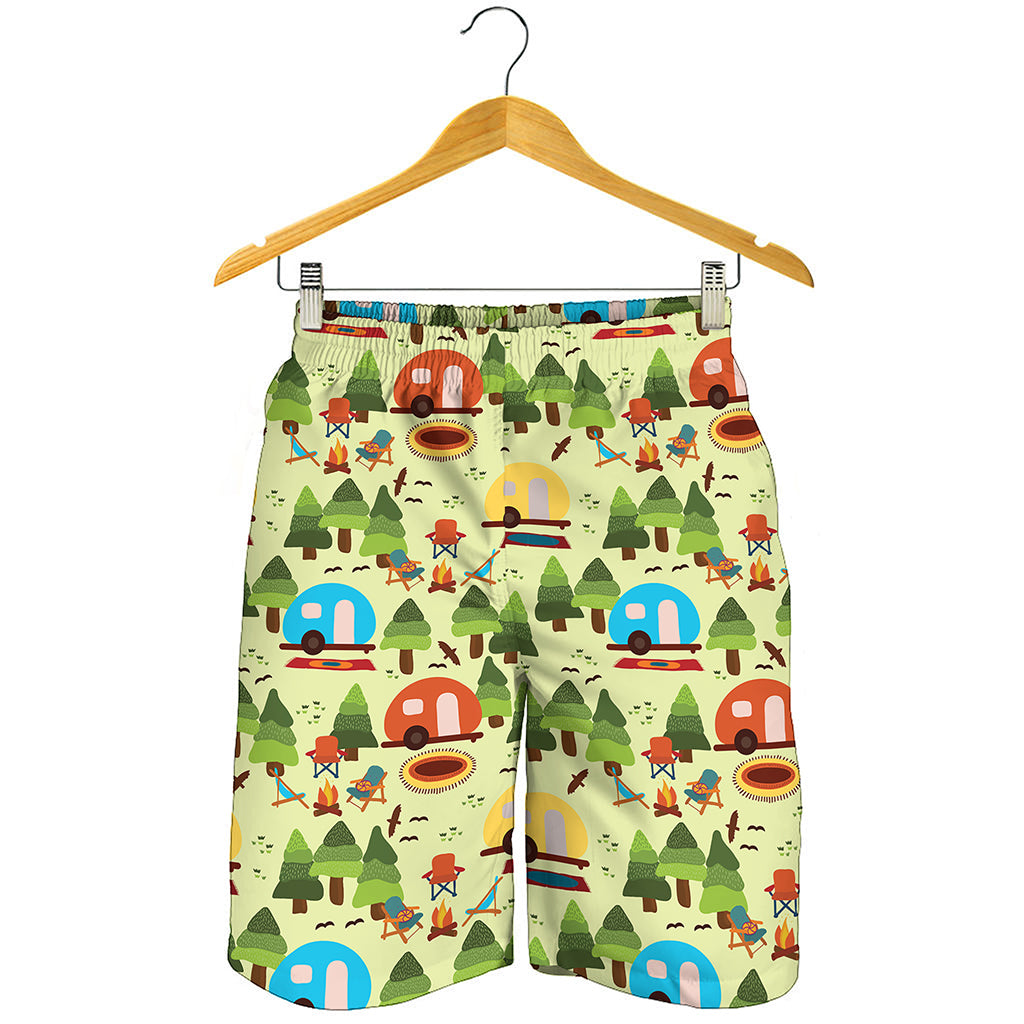 Camping Picnic Pattern Print Men's Shorts