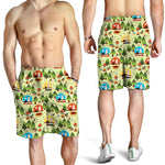 Camping Picnic Pattern Print Men's Shorts