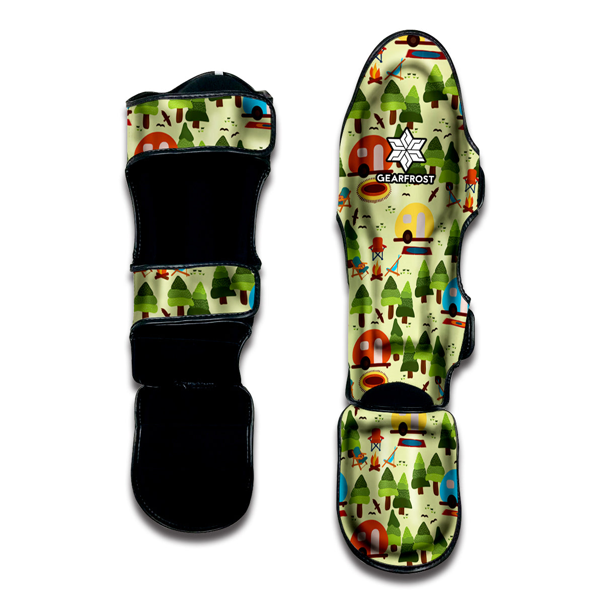 Camping Picnic Pattern Print Muay Thai Shin Guard