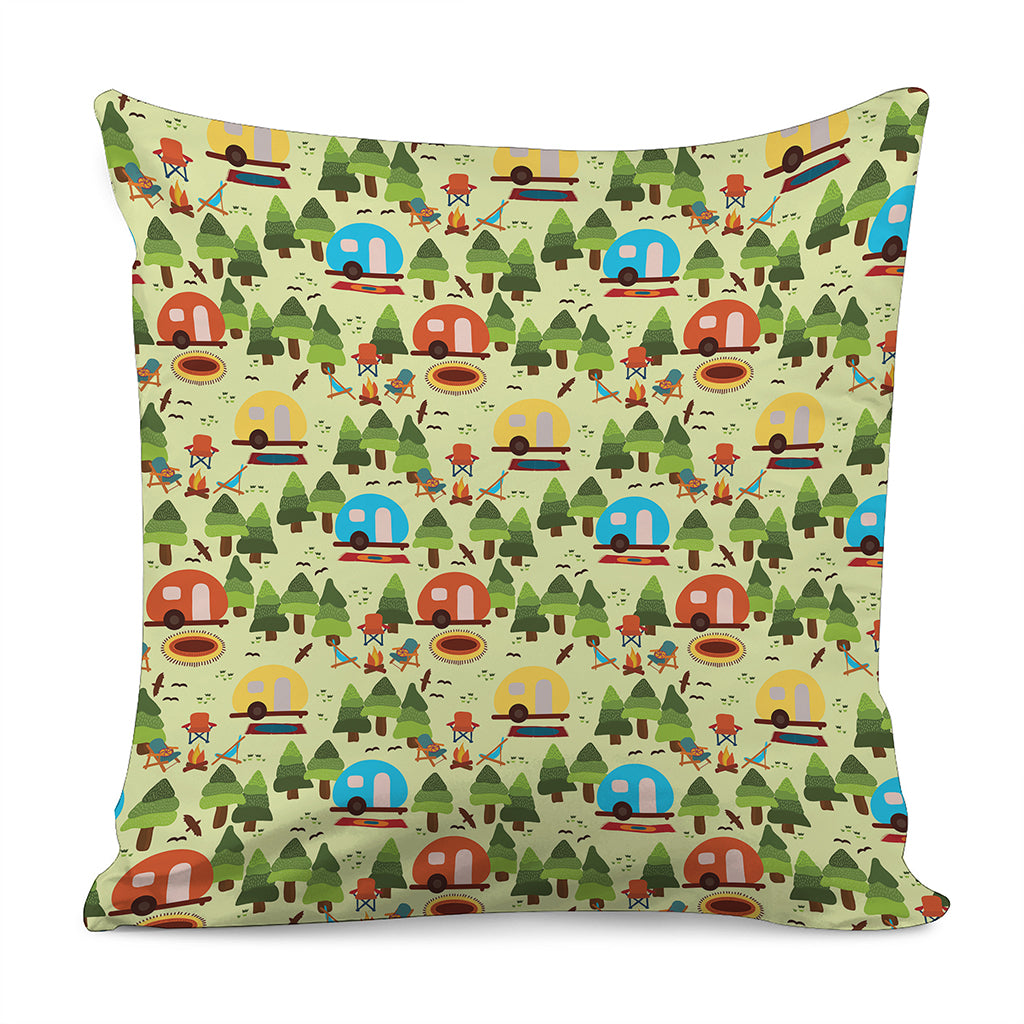 Camping Picnic Pattern Print Pillow Cover