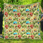 Camping Picnic Pattern Print Quilt