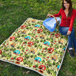 Camping Picnic Pattern Print Quilt