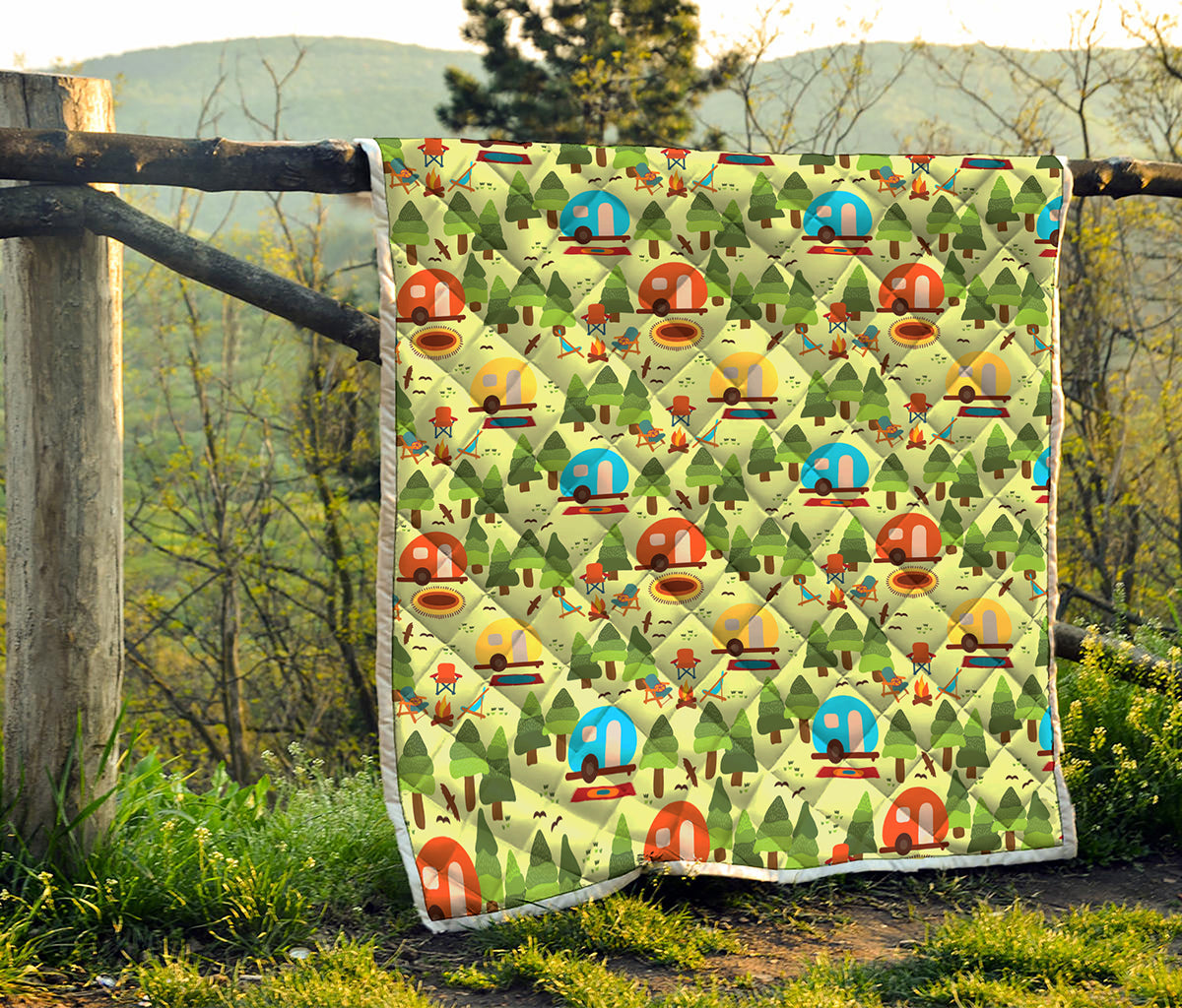 Camping Picnic Pattern Print Quilt