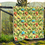 Camping Picnic Pattern Print Quilt