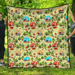 Camping Picnic Pattern Print Quilt