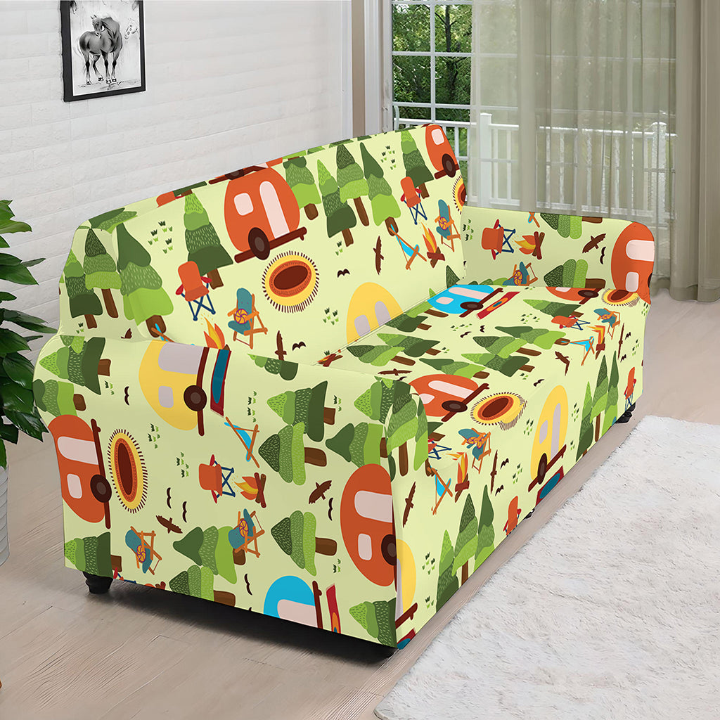 Camping Picnic Pattern Print Sofa Cover