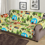 Camping Picnic Pattern Print Sofa Protector