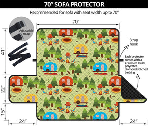 Camping Picnic Pattern Print Sofa Protector