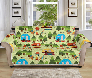 Camping Picnic Pattern Print Sofa Protector