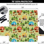 Camping Picnic Pattern Print Sofa Protector