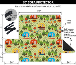 Camping Picnic Pattern Print Sofa Protector