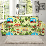 Camping Picnic Pattern Print Sofa Slipcover