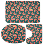 Camping Tent Pattern Print 3 Piece Bath Mat Set