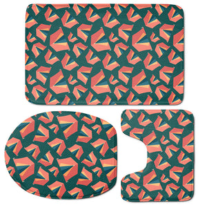 Camping Tent Pattern Print 3 Piece Bath Mat Set