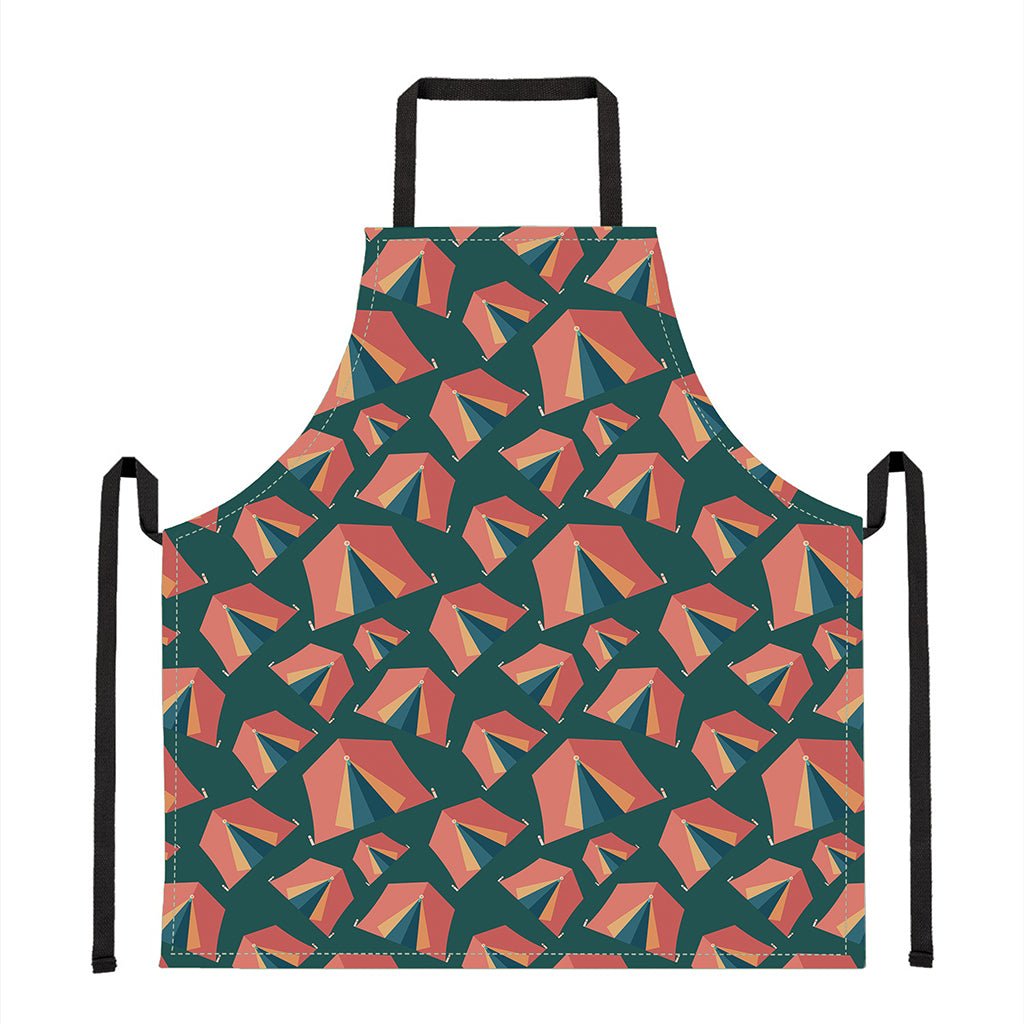 Camping Tent Pattern Print Apron