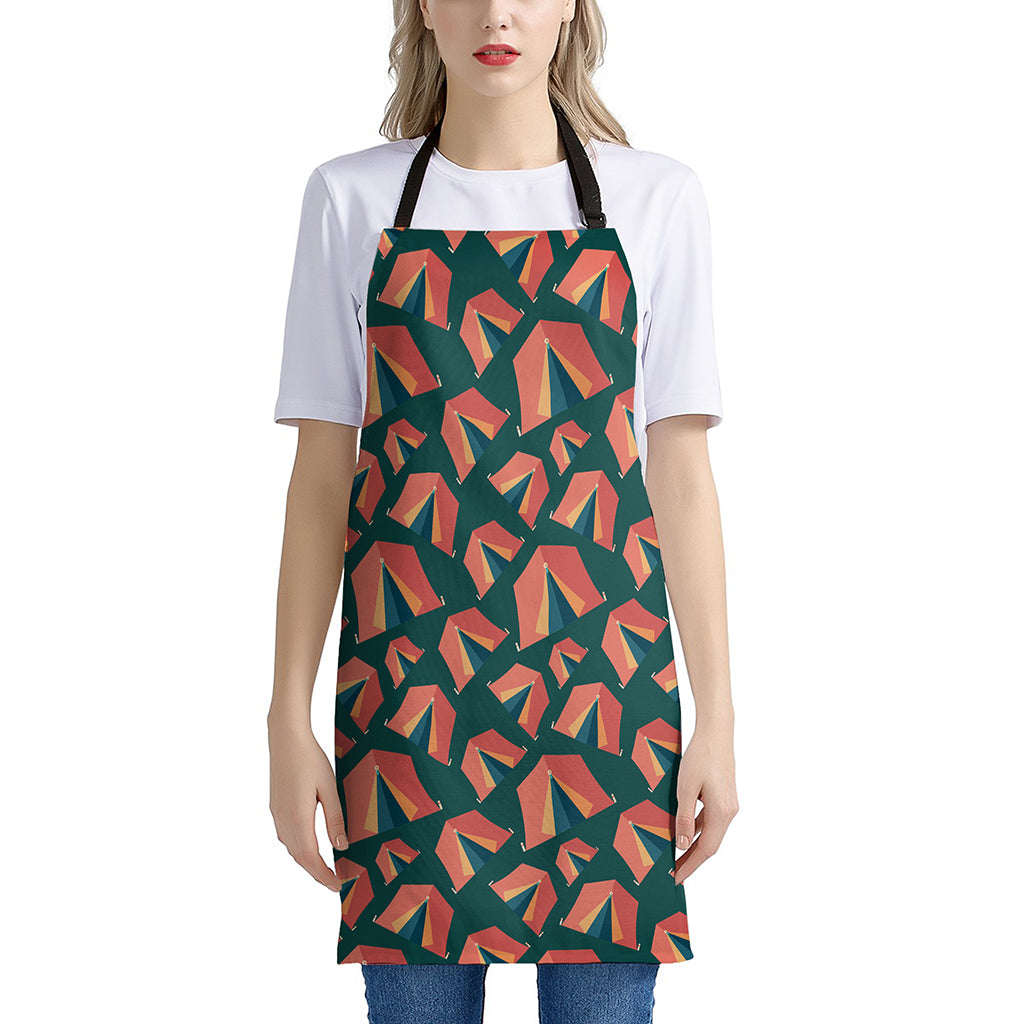 Camping Tent Pattern Print Apron