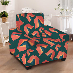 Camping Tent Pattern Print Armchair Slipcover