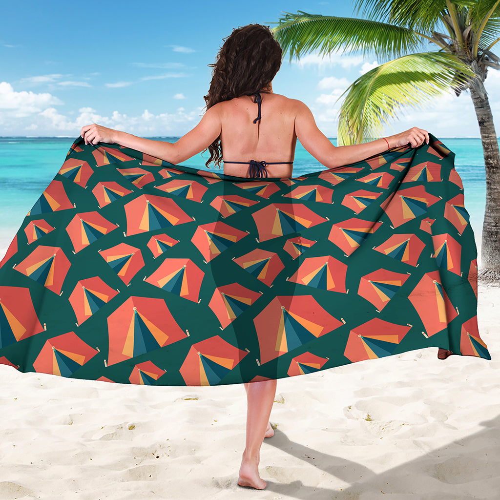 Camping Tent Pattern Print Beach Sarong Wrap