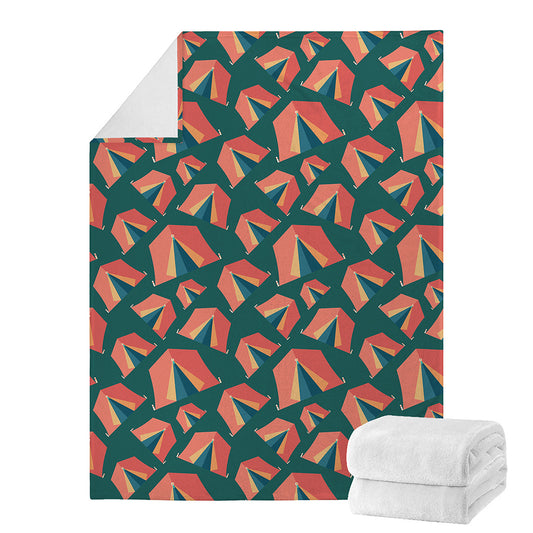 Camping Tent Pattern Print Blanket