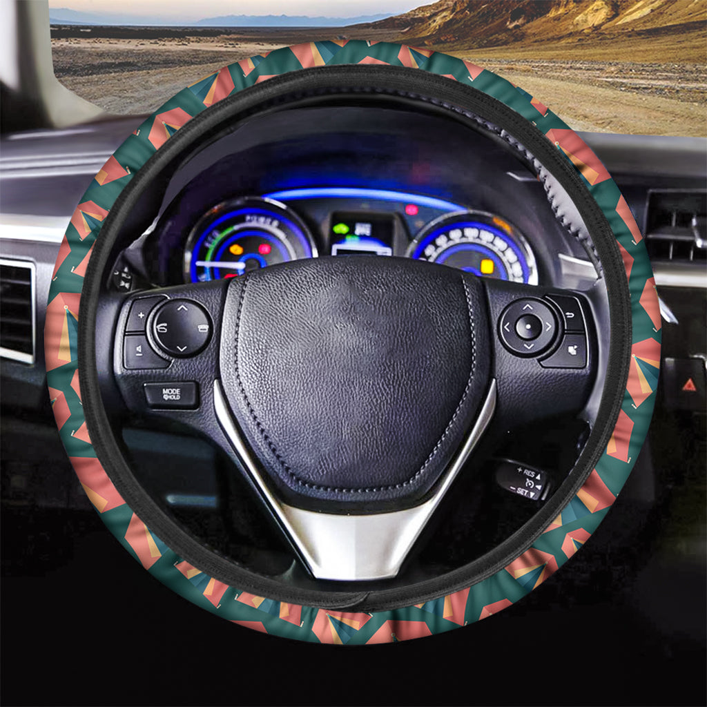 Camping Tent Pattern Print Car Steering Wheel Cover