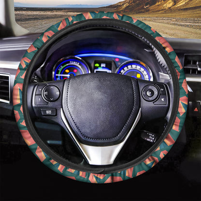 Camping Tent Pattern Print Car Steering Wheel Cover