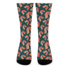 Camping Tent Pattern Print Crew Socks