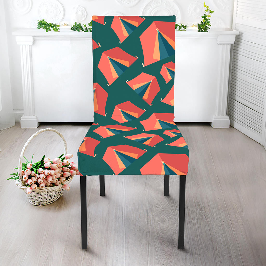 Camping Tent Pattern Print Dining Chair Slipcover